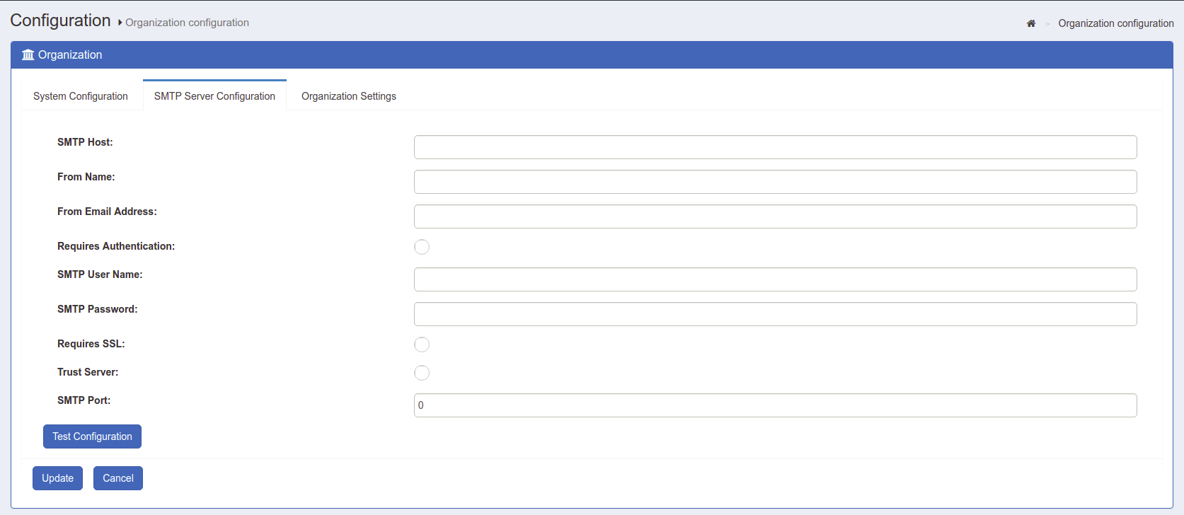 SMTP Configuration