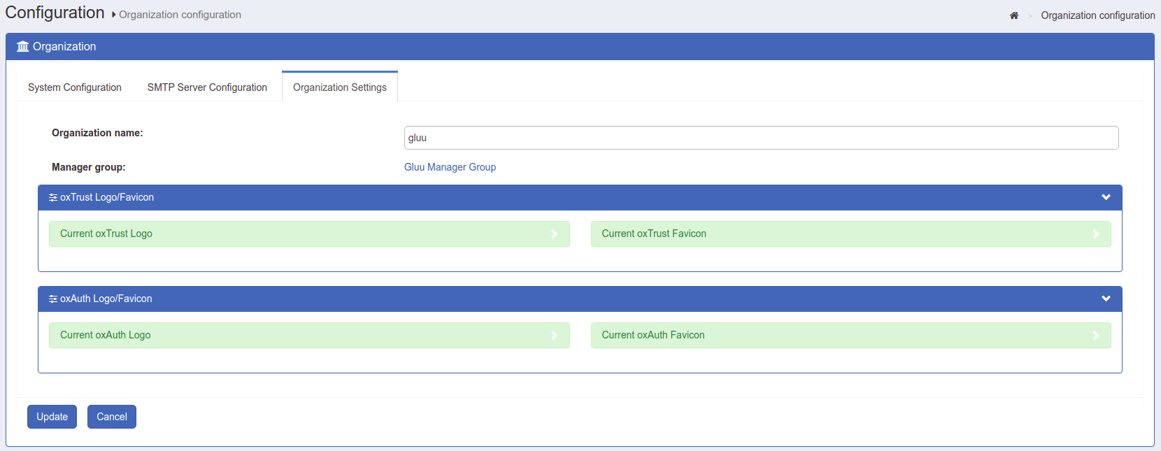 Organization Settings
